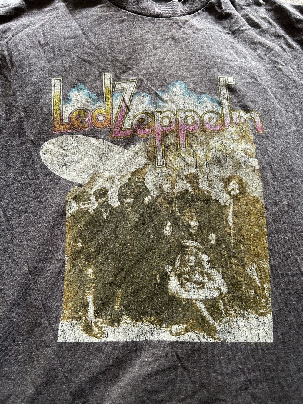 Led Zeppelin Band Tee in Charcoal Gray - Picture 2 of 4